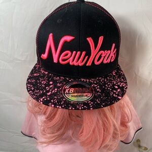 KBETHOS Vibrant Pink and Black Snapback Hat